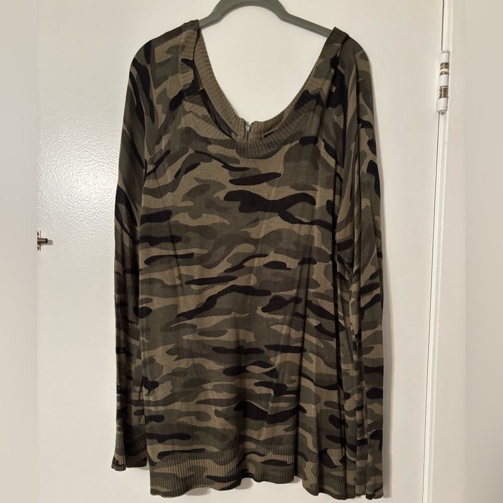 Torrid Olive Camouflage Sweater